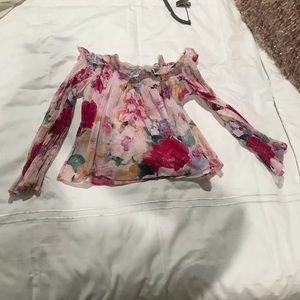 Off the shoulder floral top